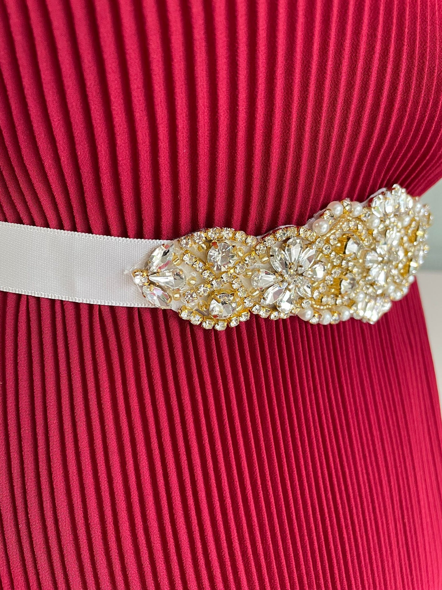 Gold Embellished Belt Off White