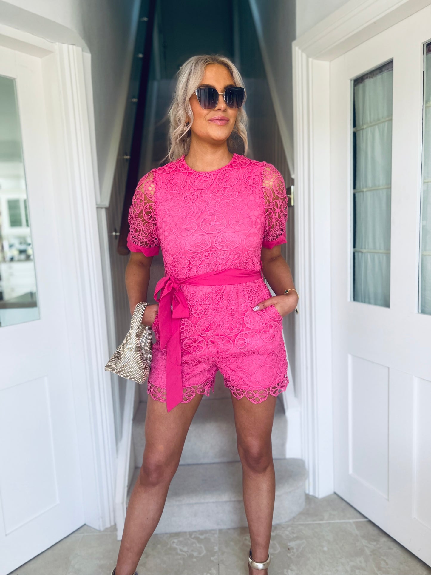 Gaia Playsuit Pink