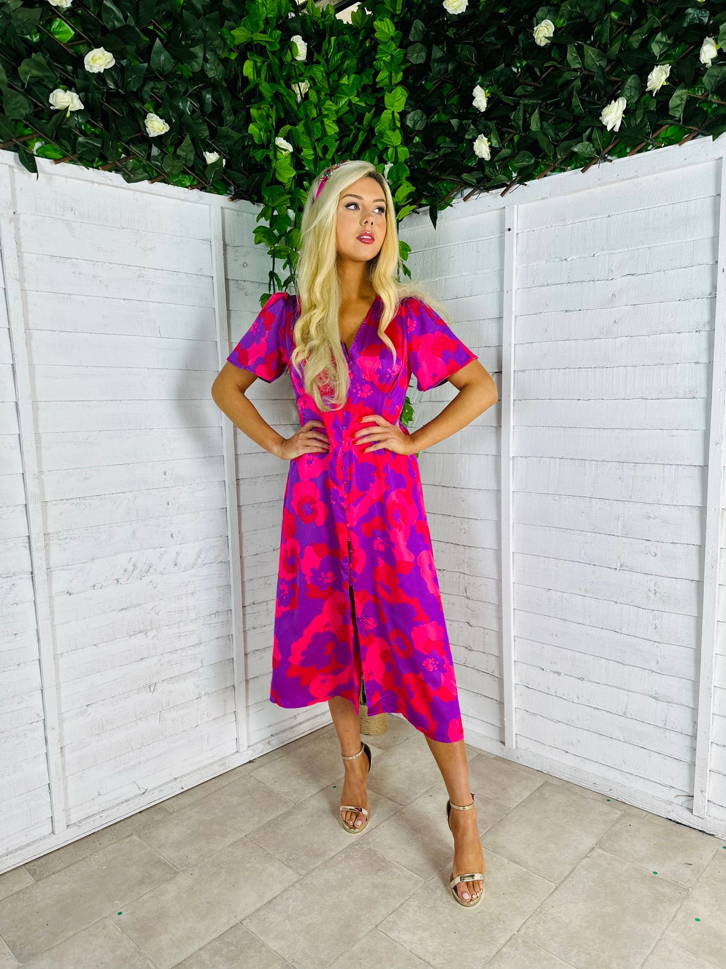 Jones Midi Dress Purple/Pink
