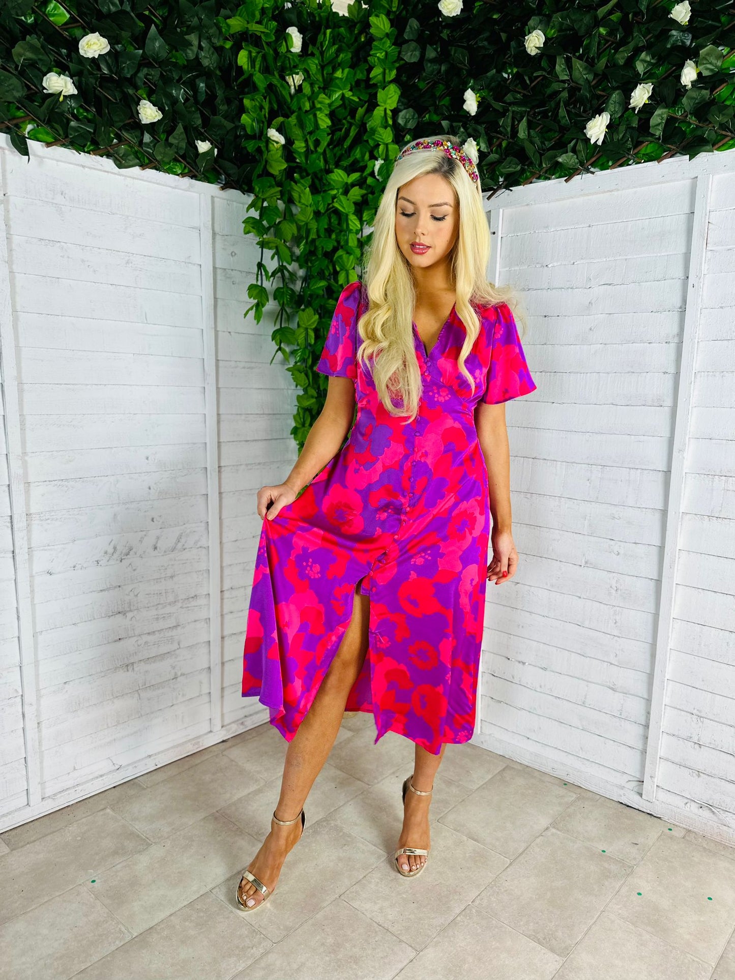 Jones Midi Dress Purple/Pink