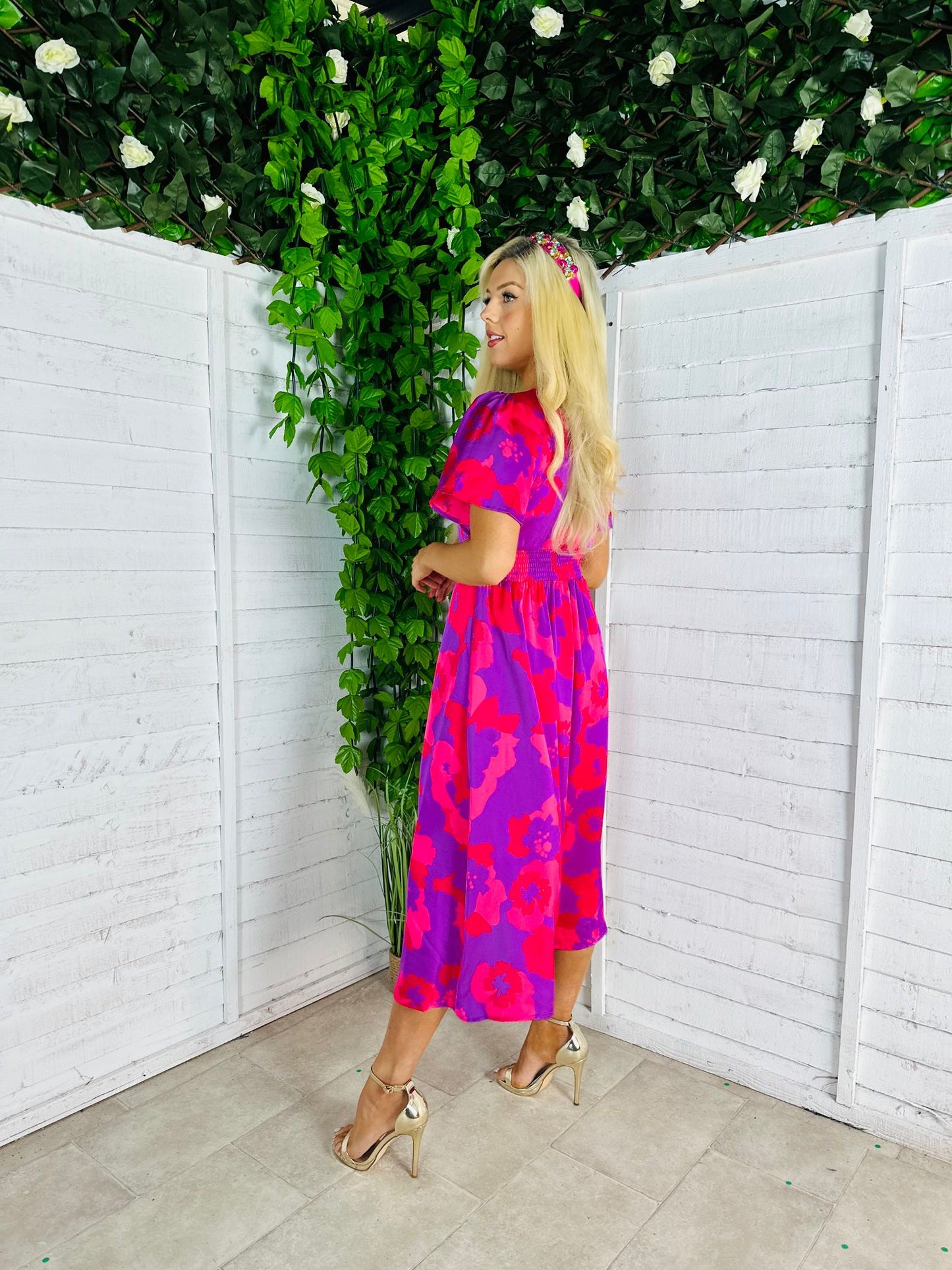 Jones Midi Dress Purple/Pink
