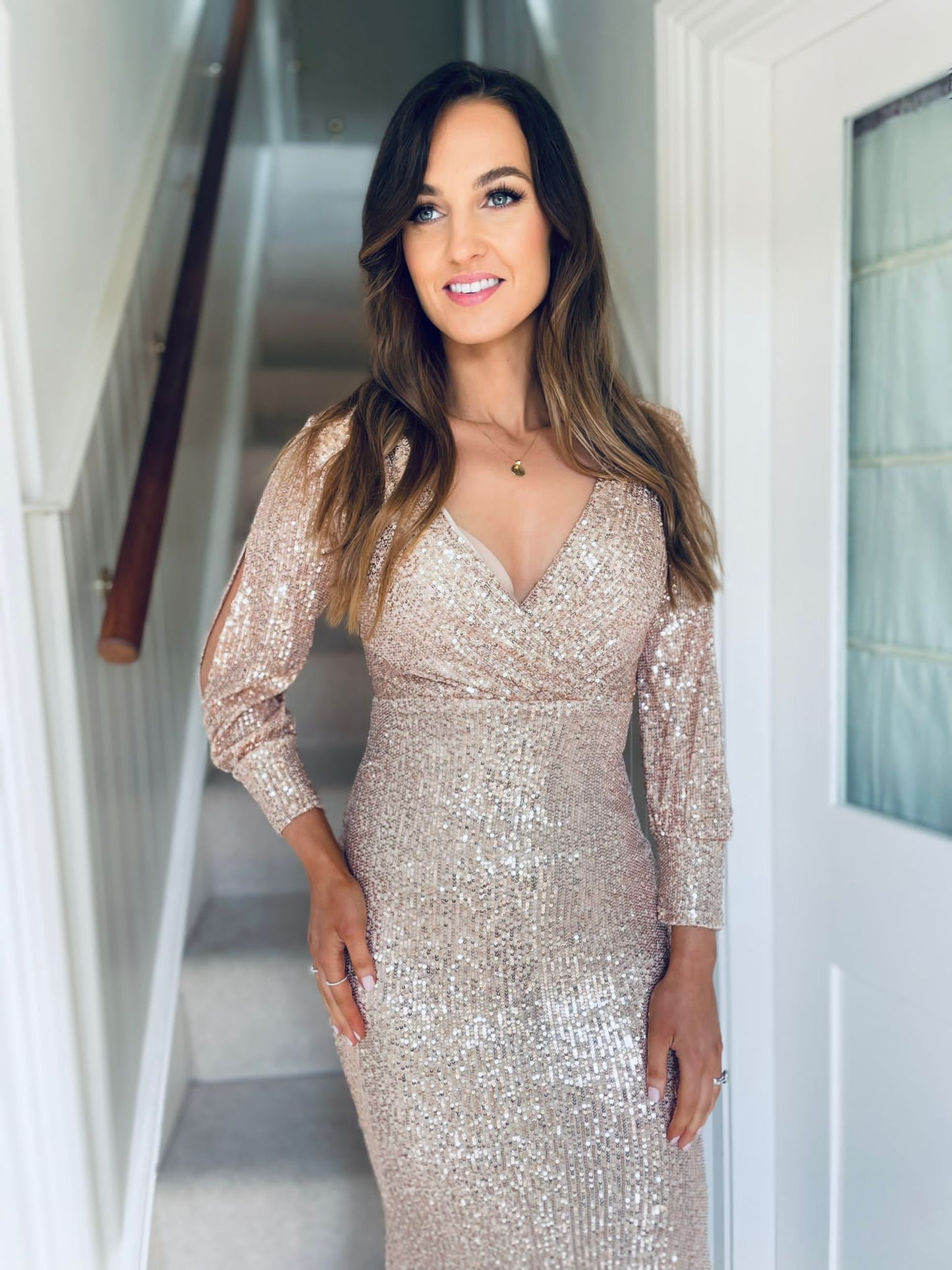 Laurie Sequin Dress Rosé