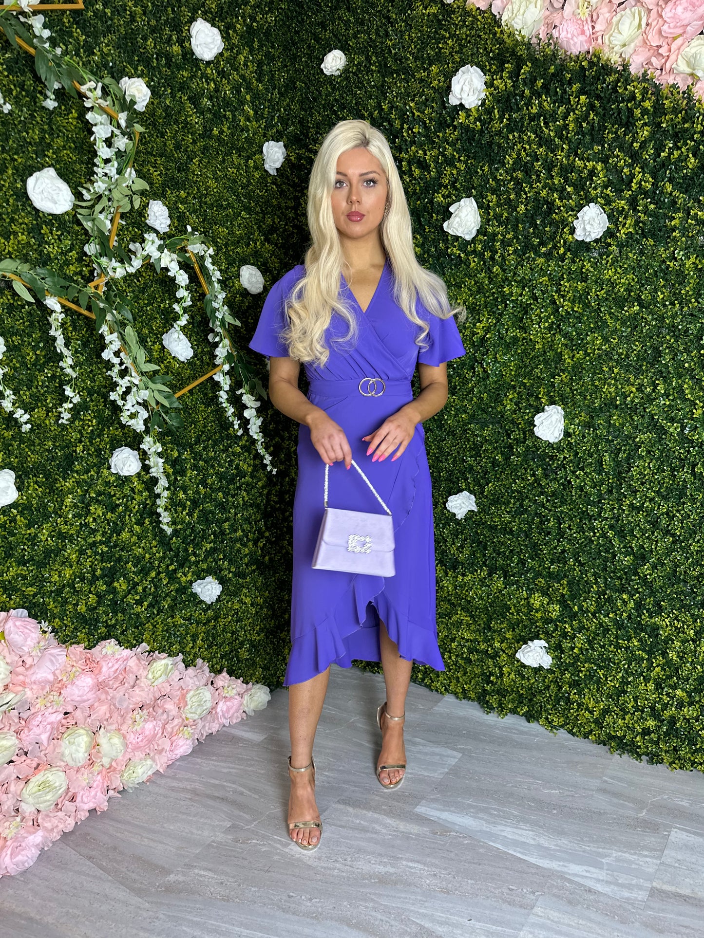 Quinn Midi Dress Purple