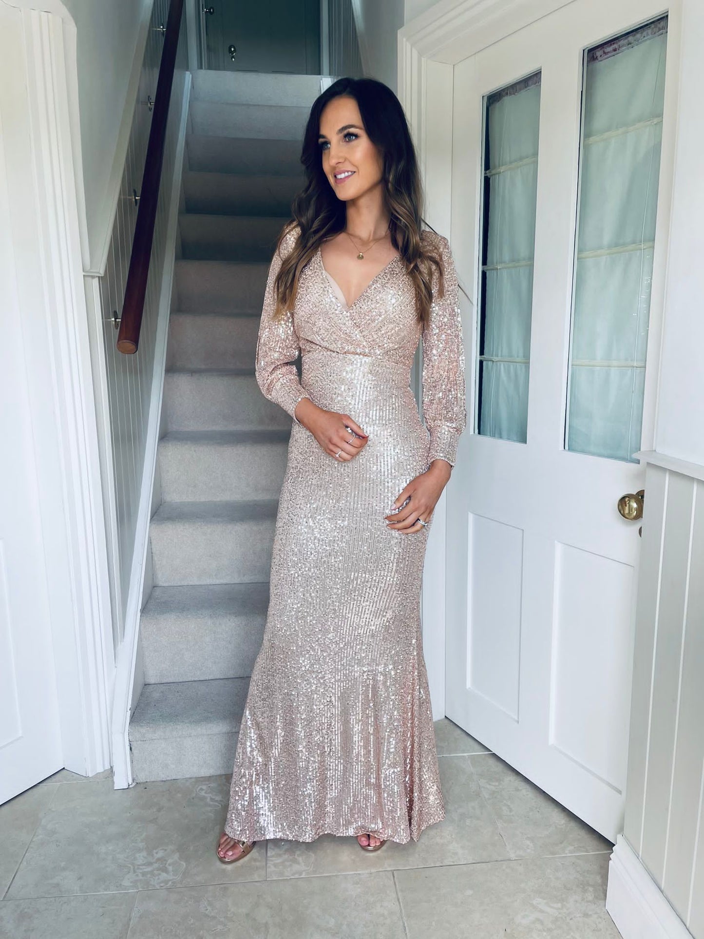 Laurie Sequin Dress Rosé