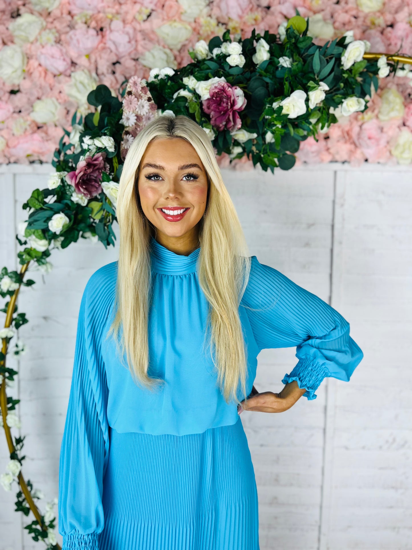 Henri Dress Cyan