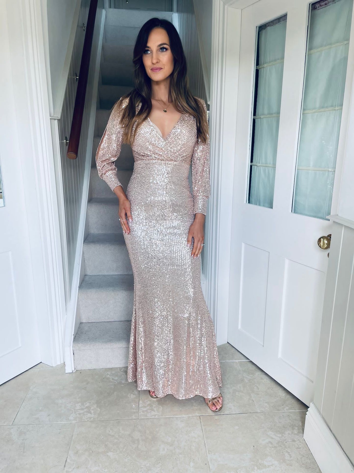 Laurie Sequin Dress Rosé