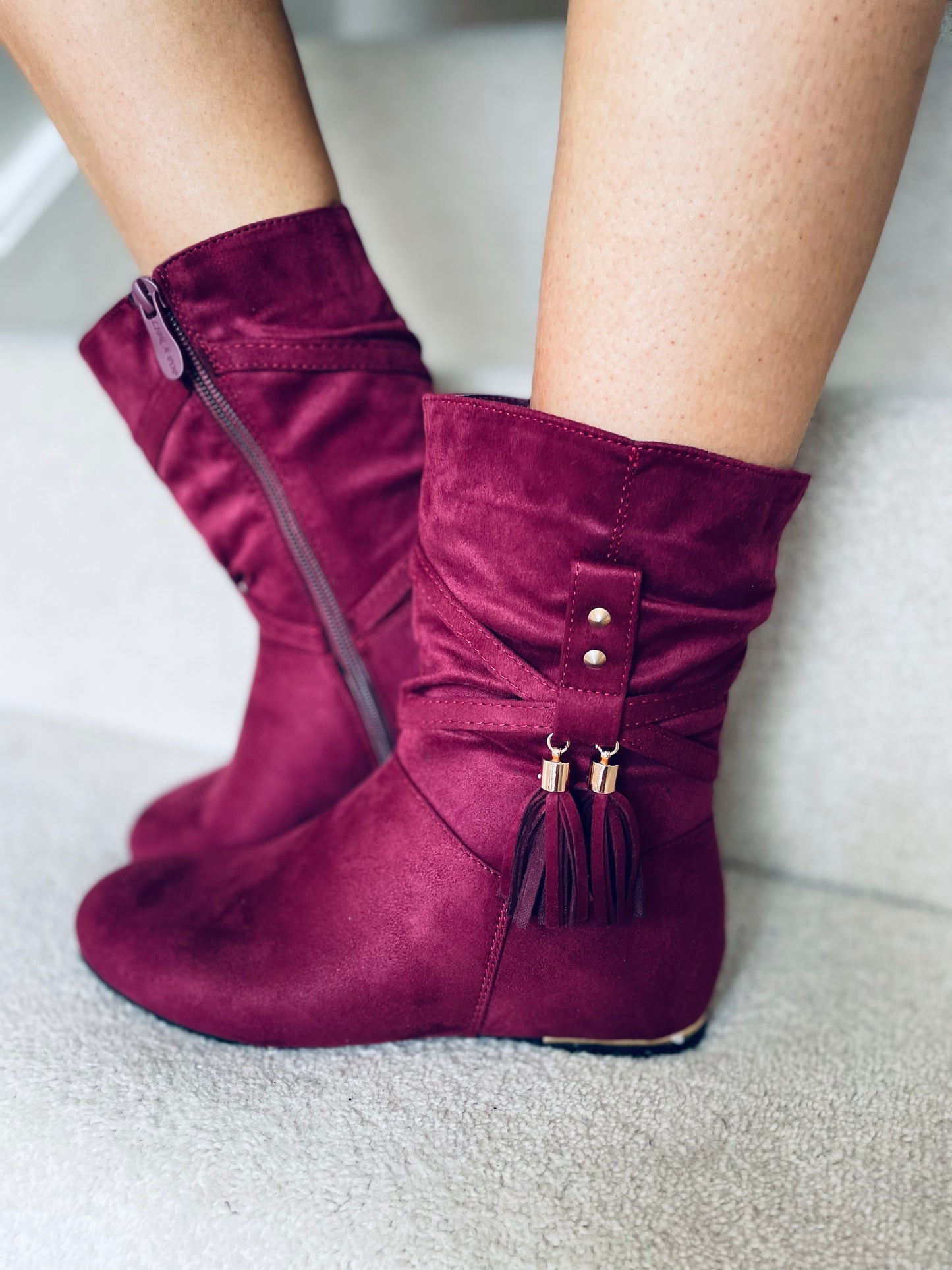 Garry Boots Wine Red