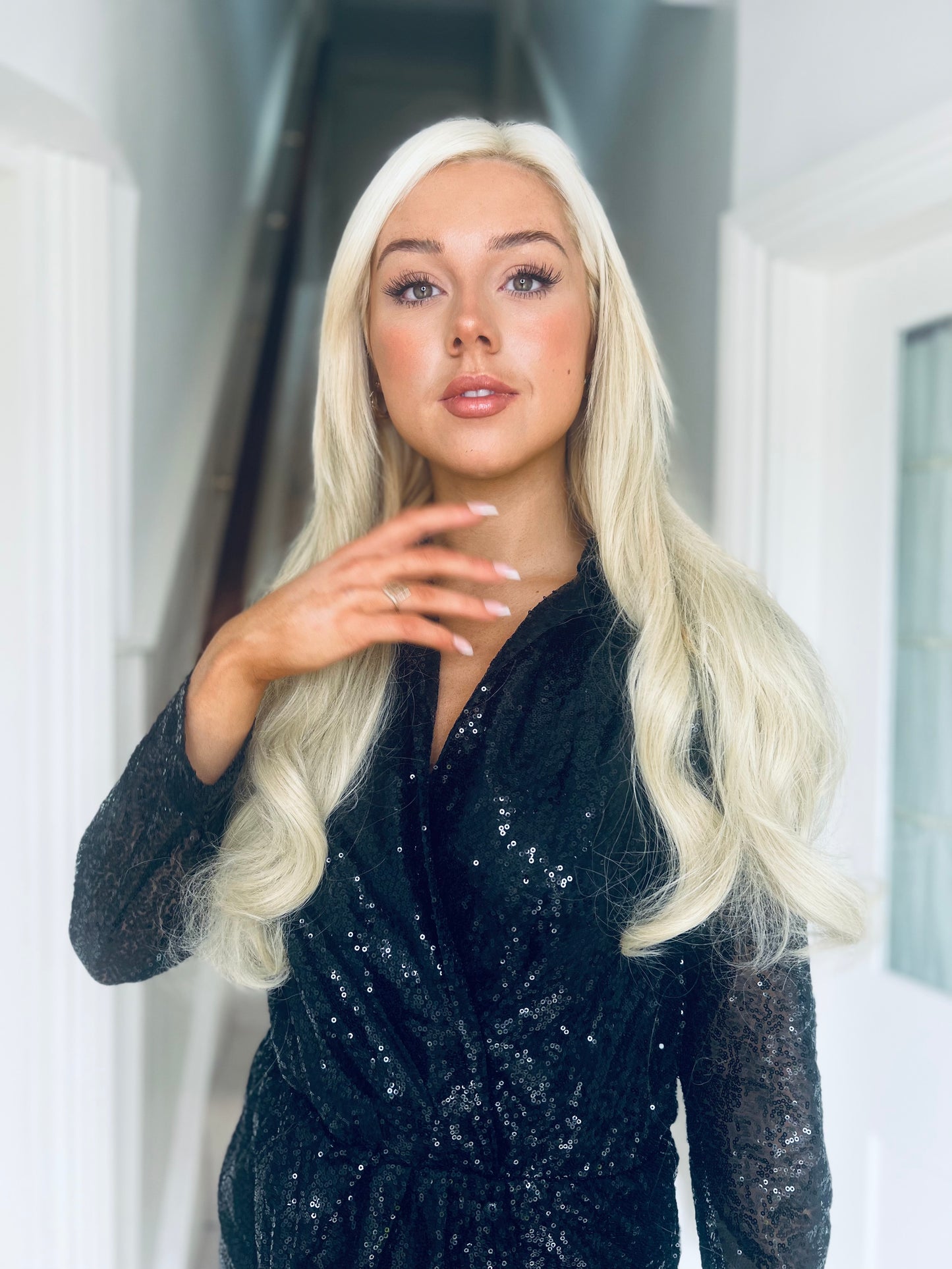 Unique Glitter Dress Black