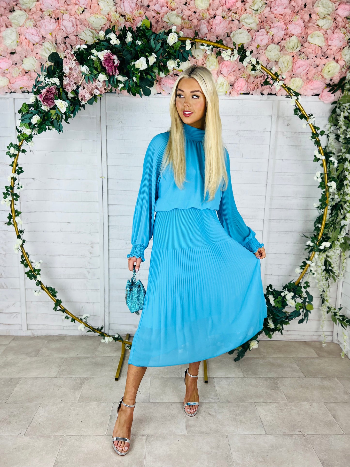 Henri Dress Cyan