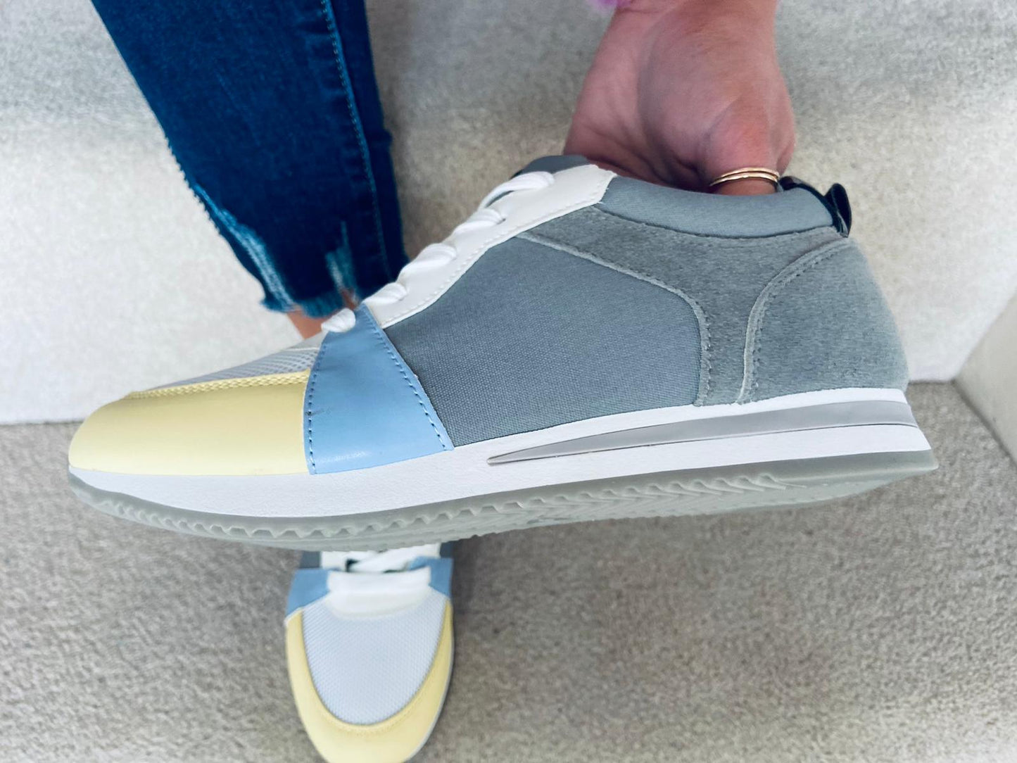 Ezzi Trainers Blue/Grey