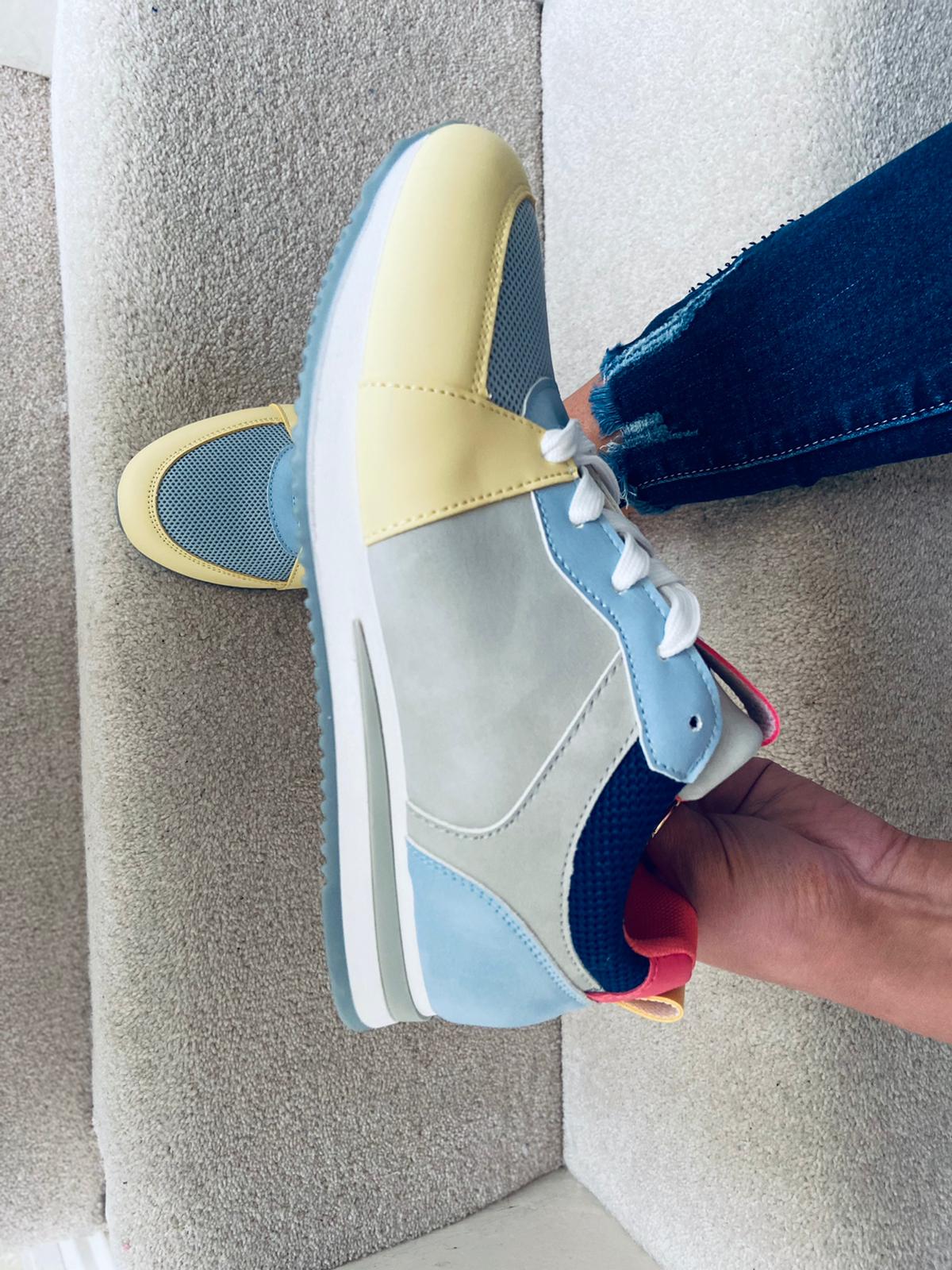 Ezzi Trainers Yellow/Grey