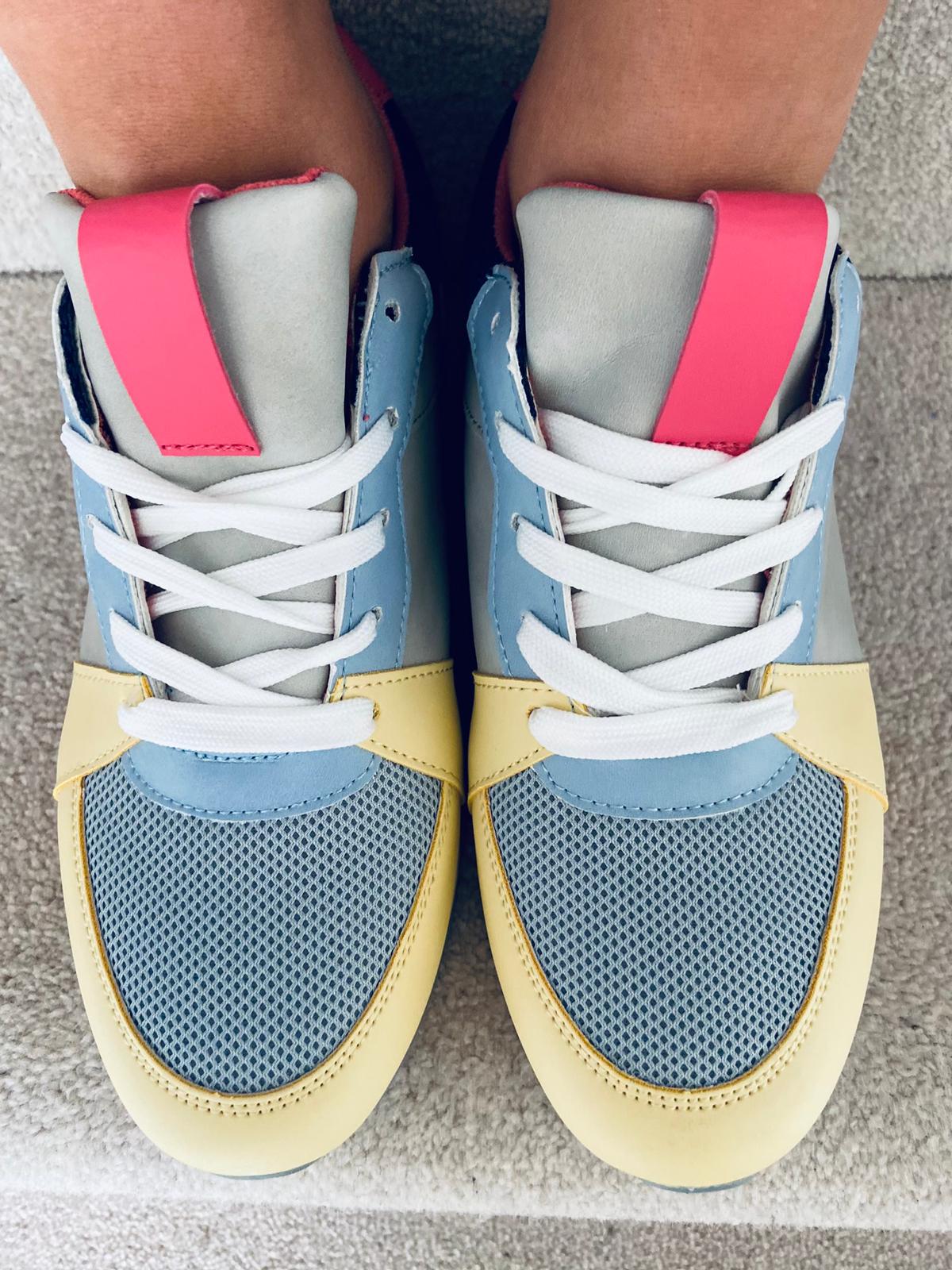 Ezzi Trainers Yellow/Grey