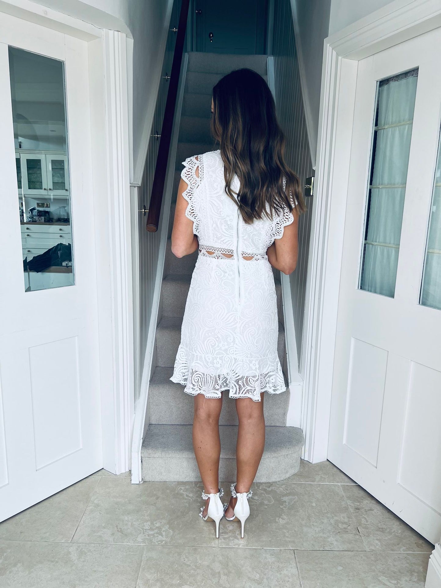 Tara Crochet Dress White