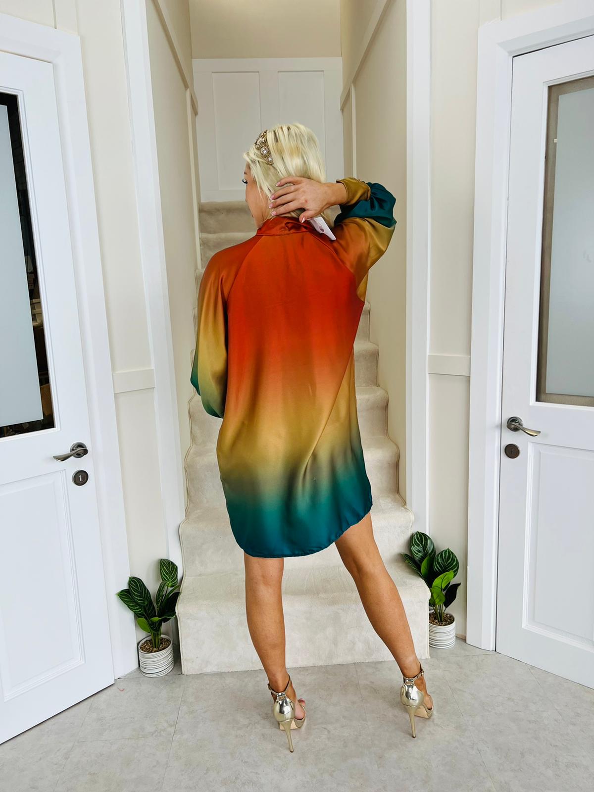 Oran Smock Dress Vert