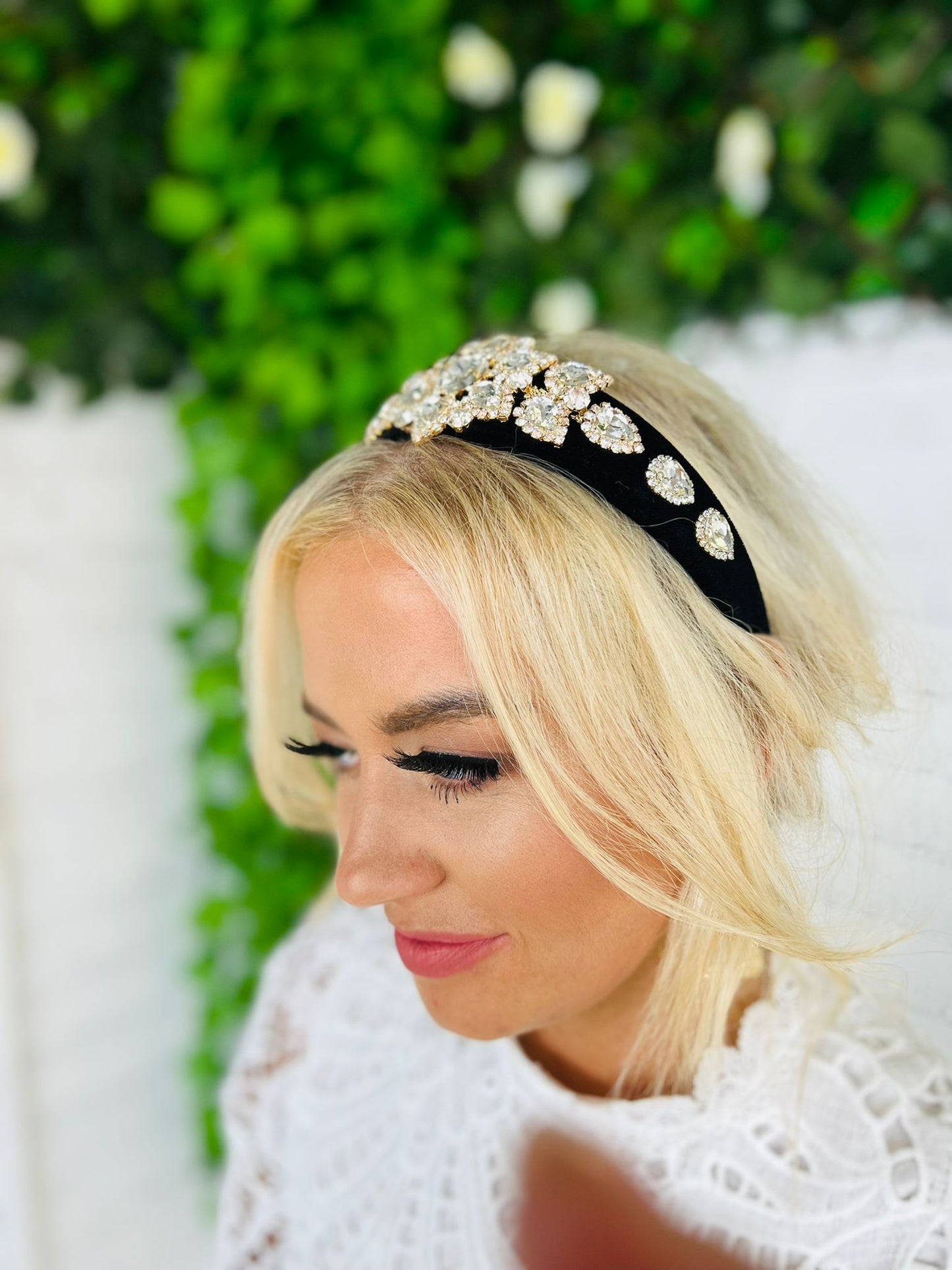 Ciava Embellished Hairband Black