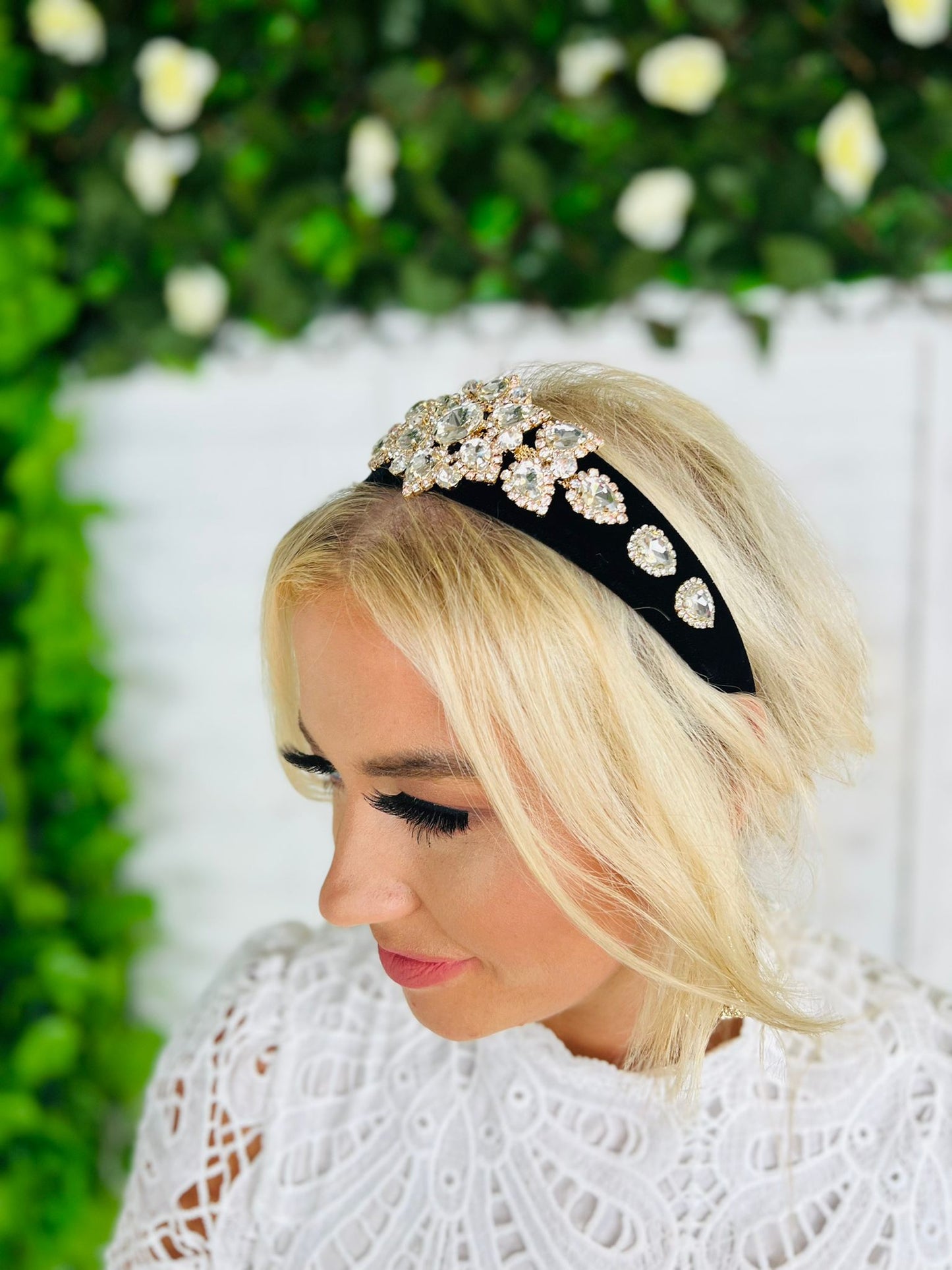 Ciava Embellished Hairband Black