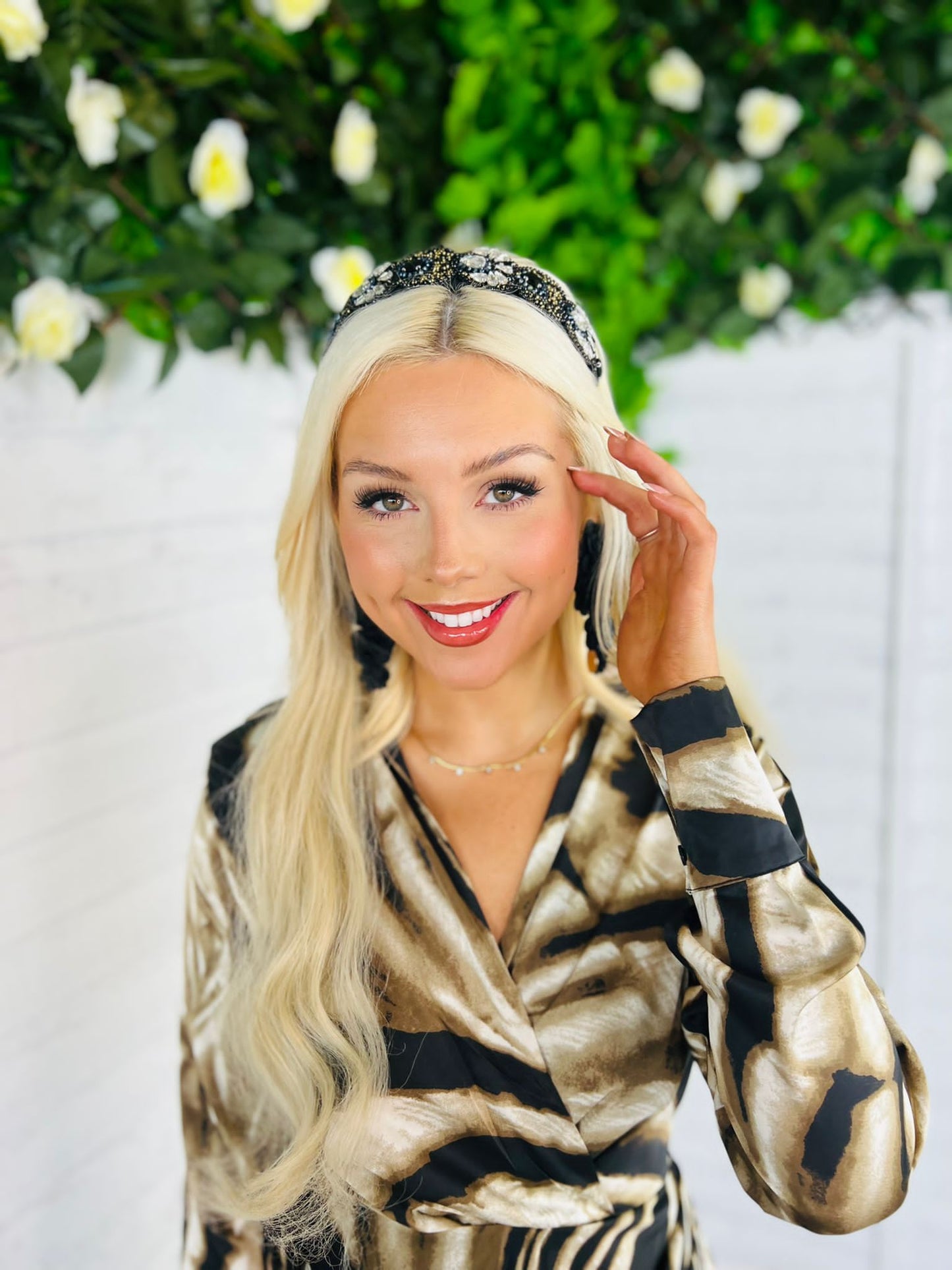 Ray Embellished Hairband Black