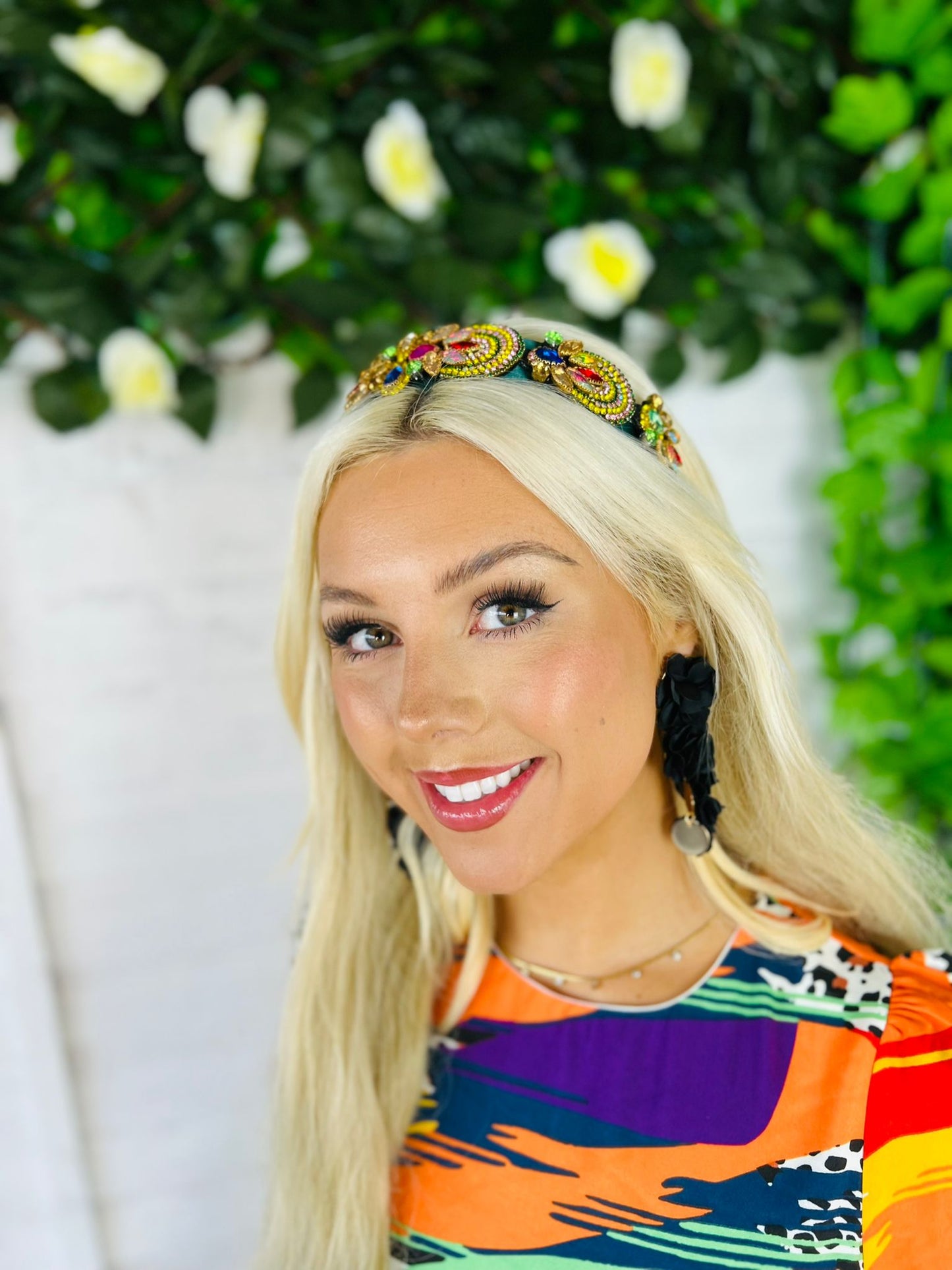 Pria Embellished Hairband Forest