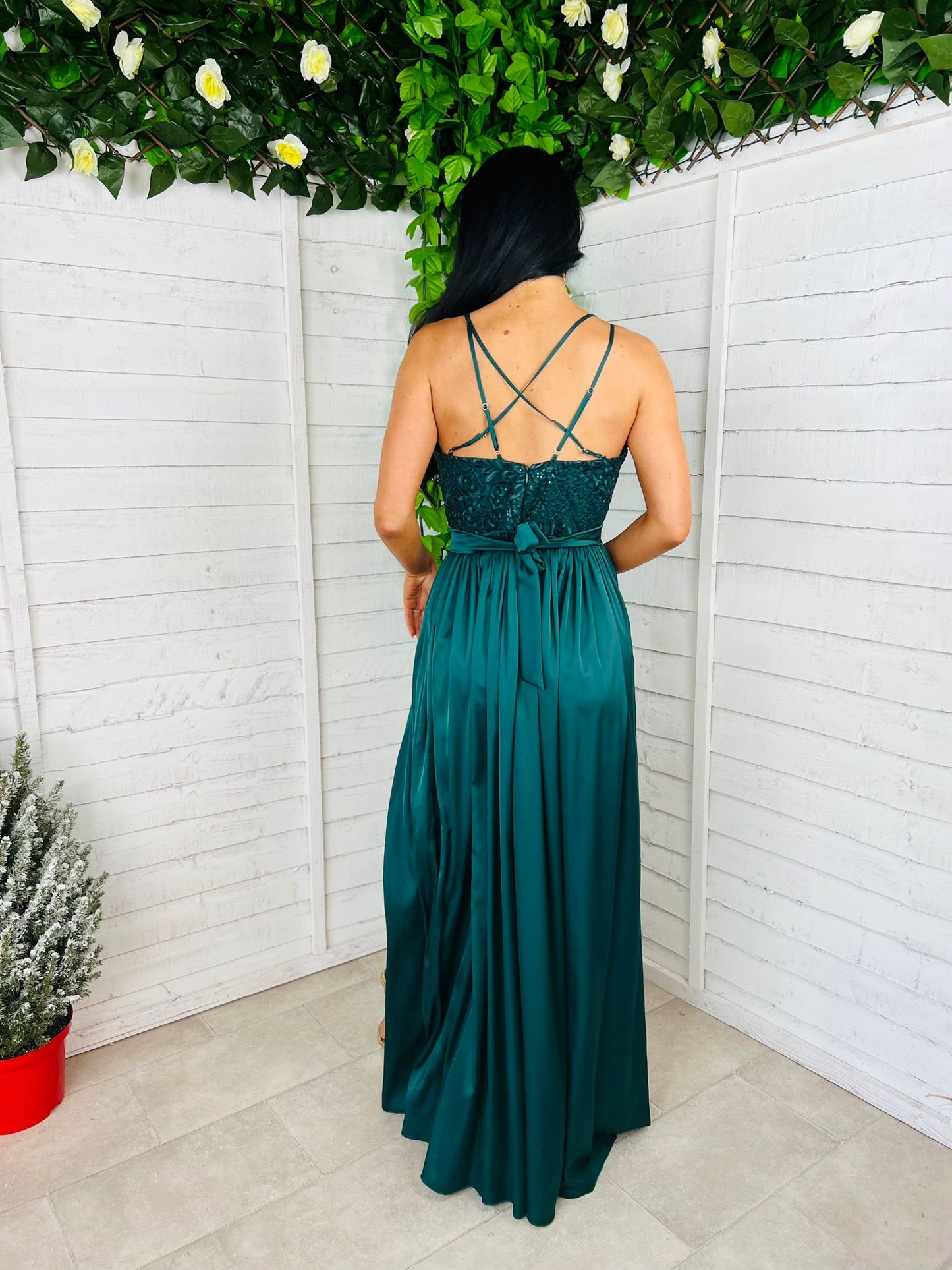 Silvie Maxi Tulle Maxi Dress Green