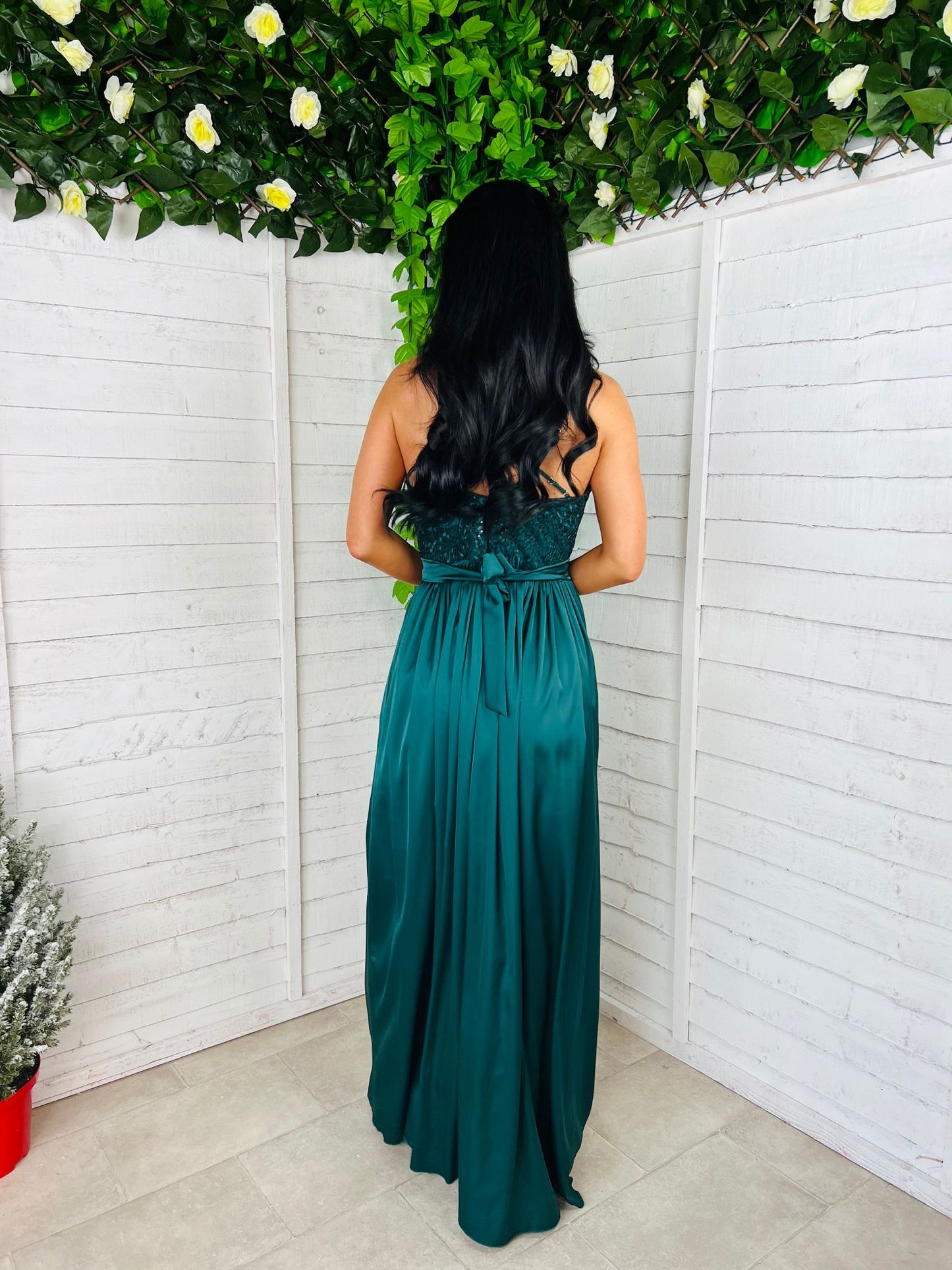 Silvie Maxi Tulle Maxi Dress Green