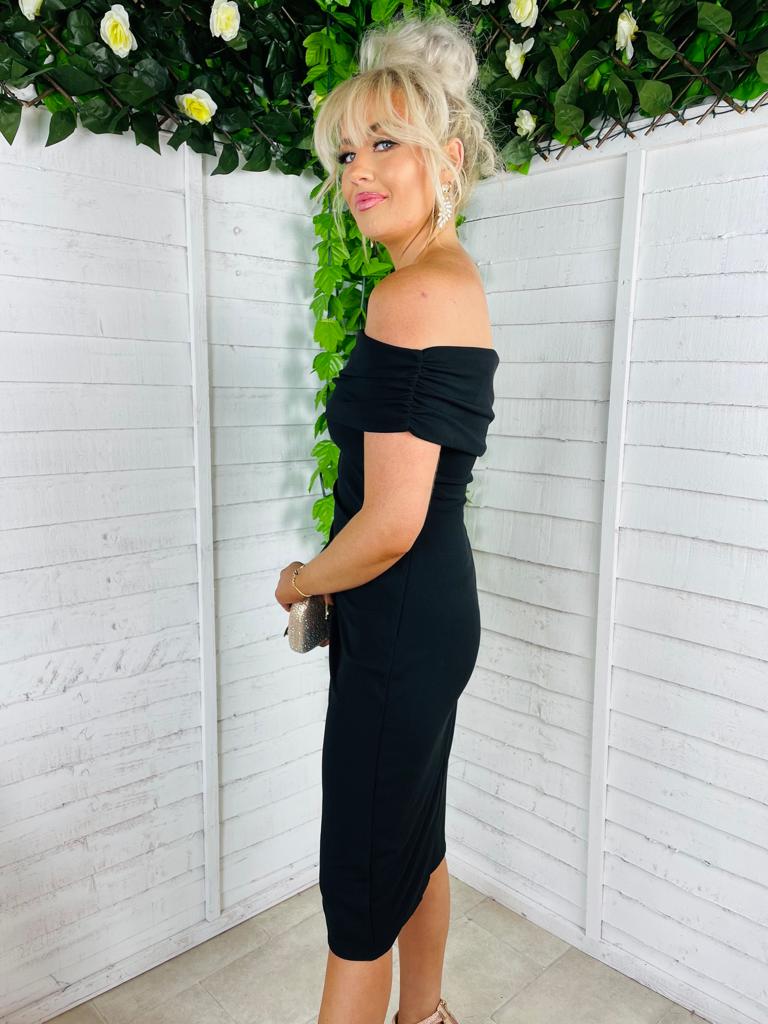 Phoebe One Shoulder Dress Black