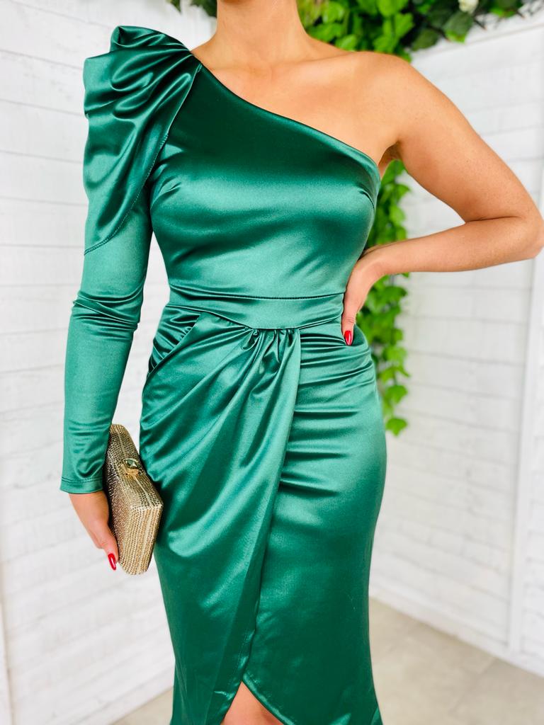 Pria Midi Dress Emerald