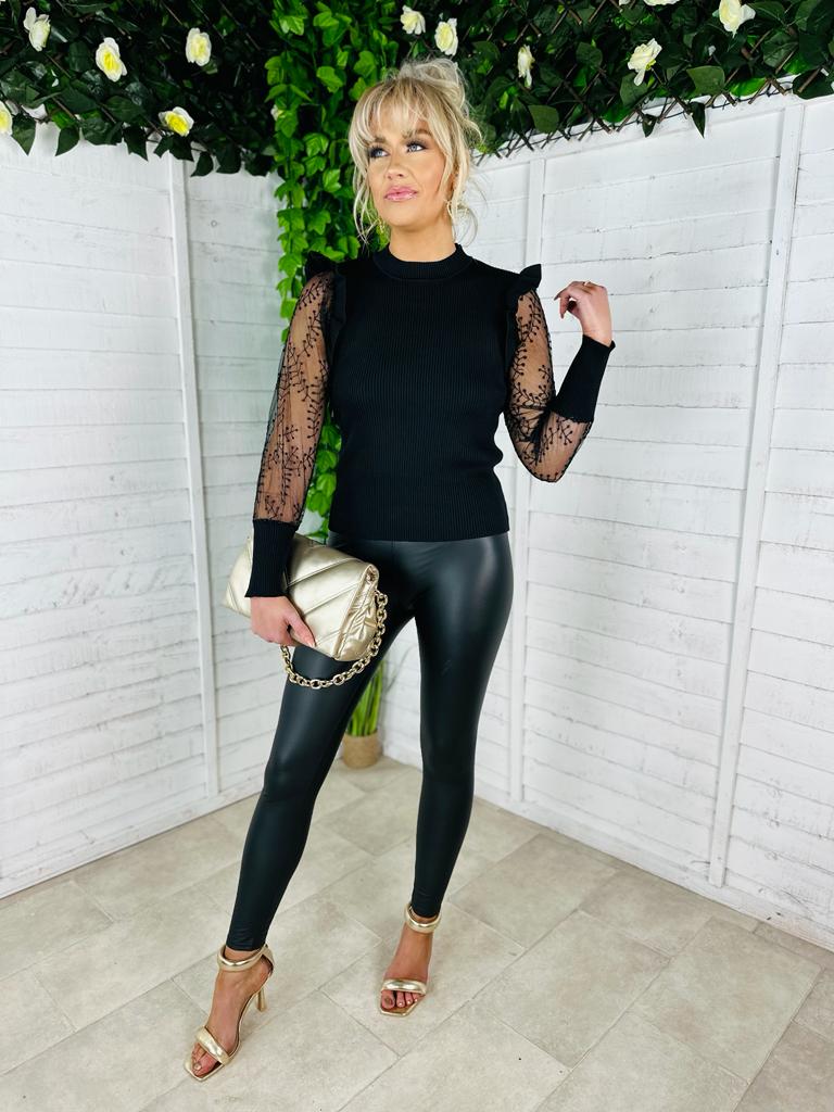 Piper Knit Top Black