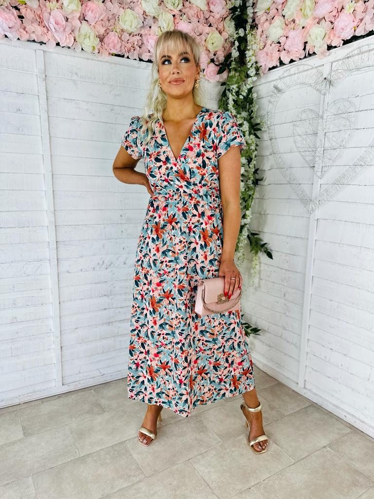 Glenda Open Back Midi Dress