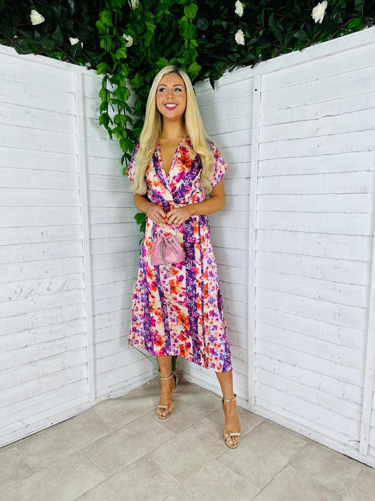 Tori Midi Dress Purple