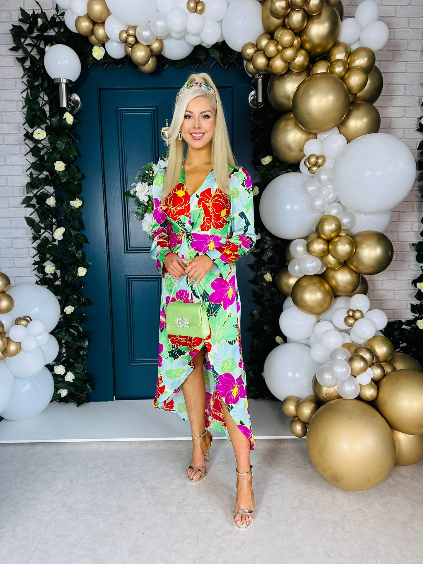 Alexia Twist Detail Maxi Dress Tropical