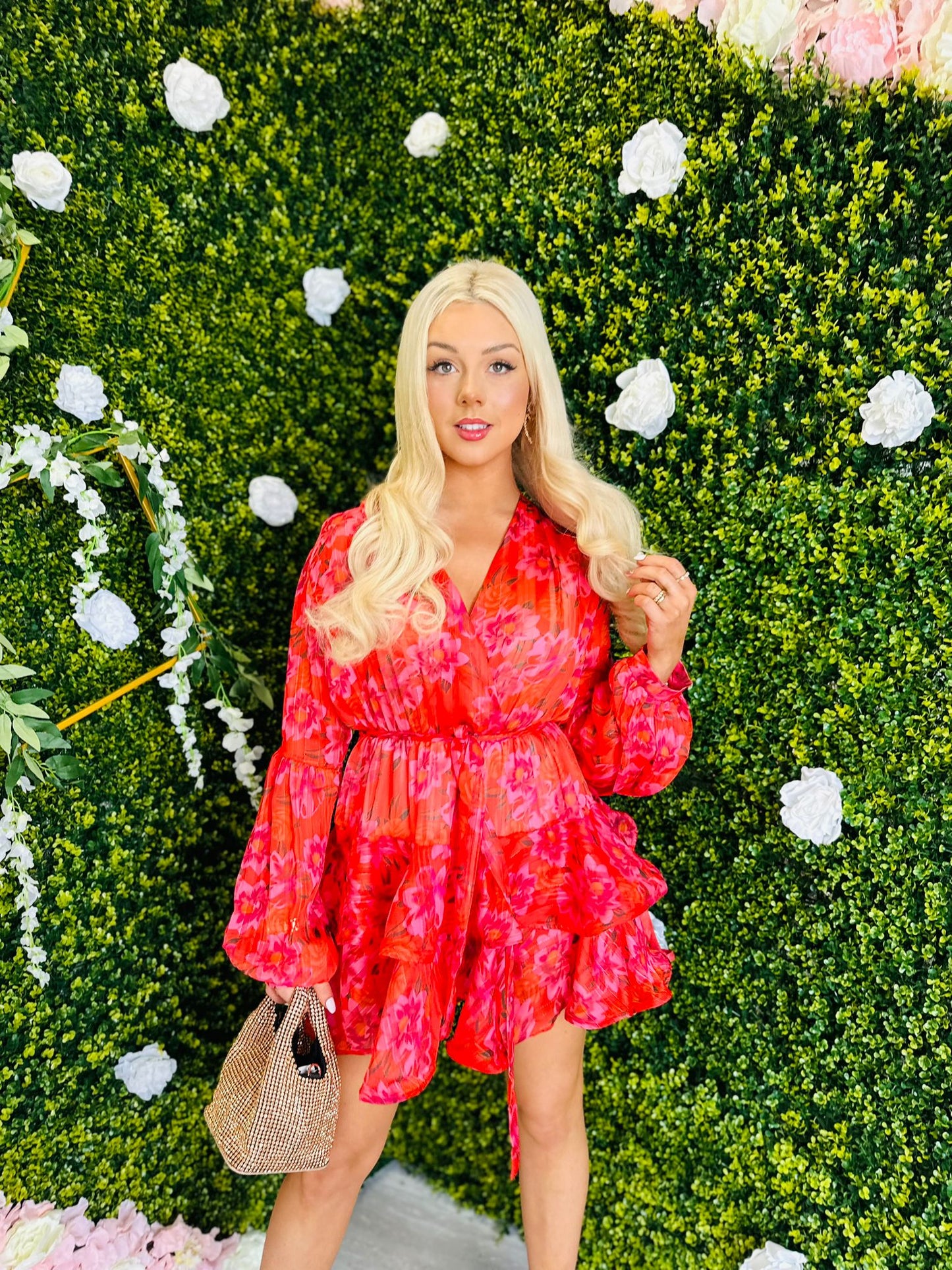 Lea Mini Dress Multi Fuchsia