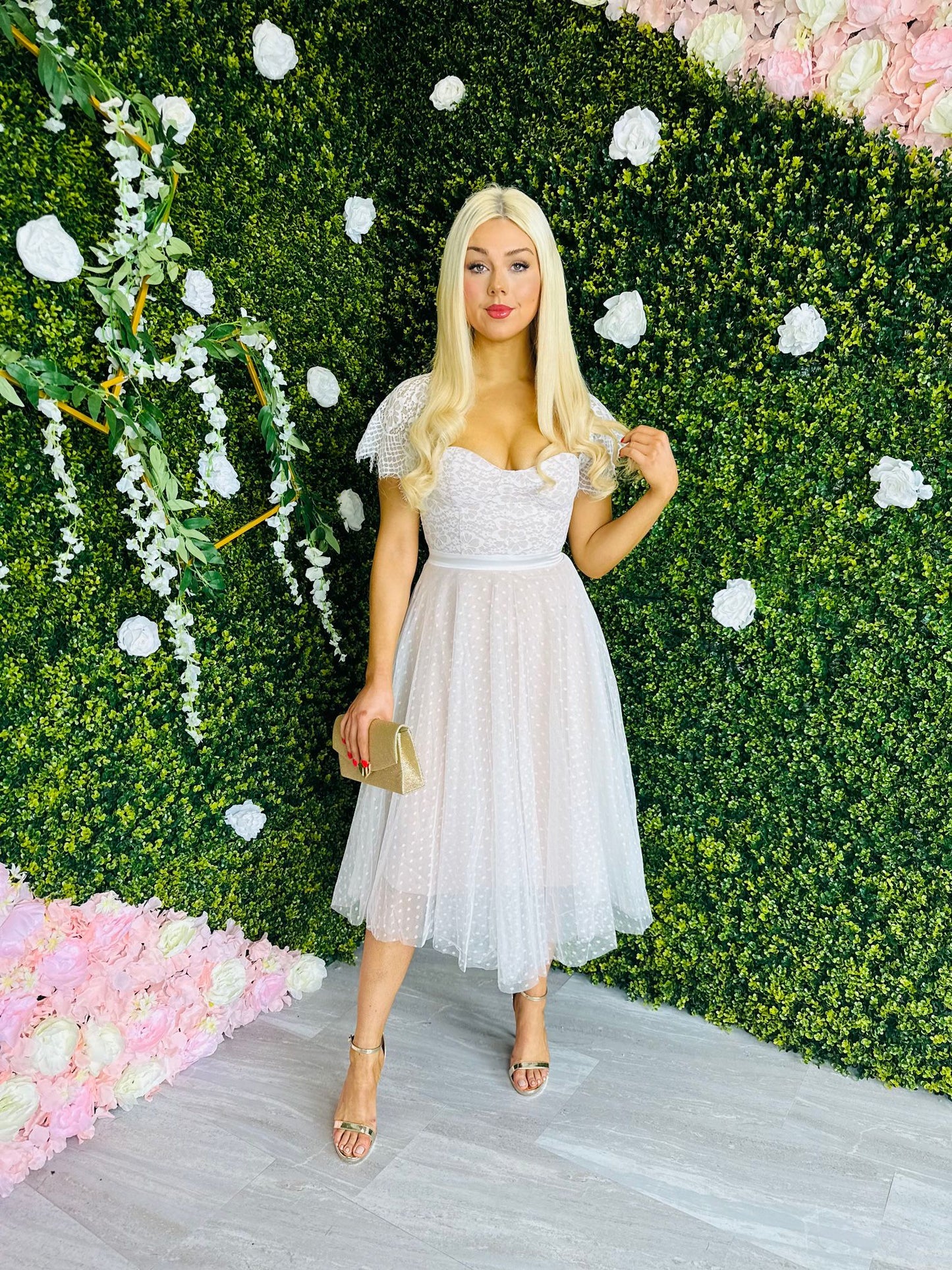 Maylinn Midi Dress Off White