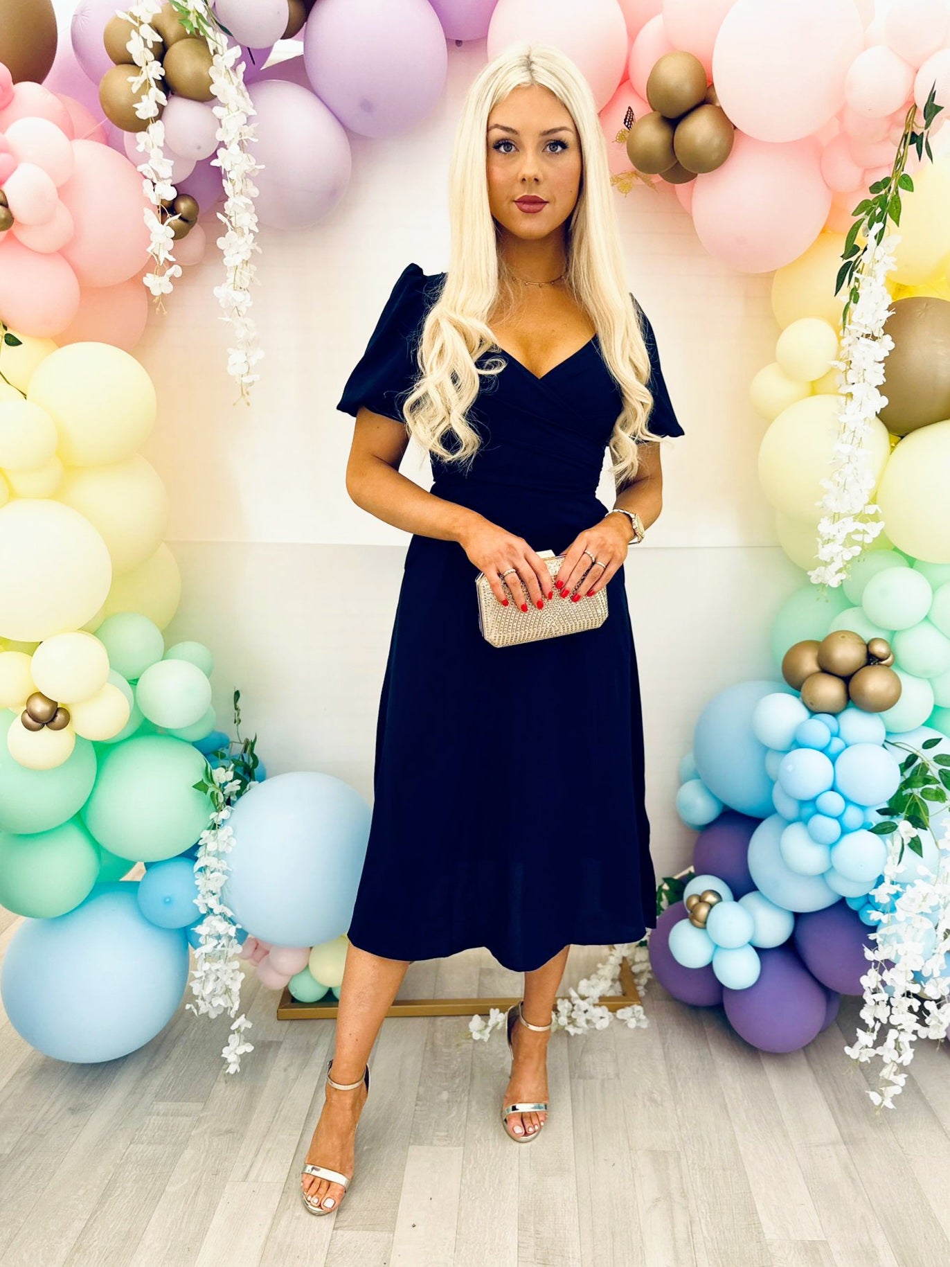 Tamsin Midi Dress Navy