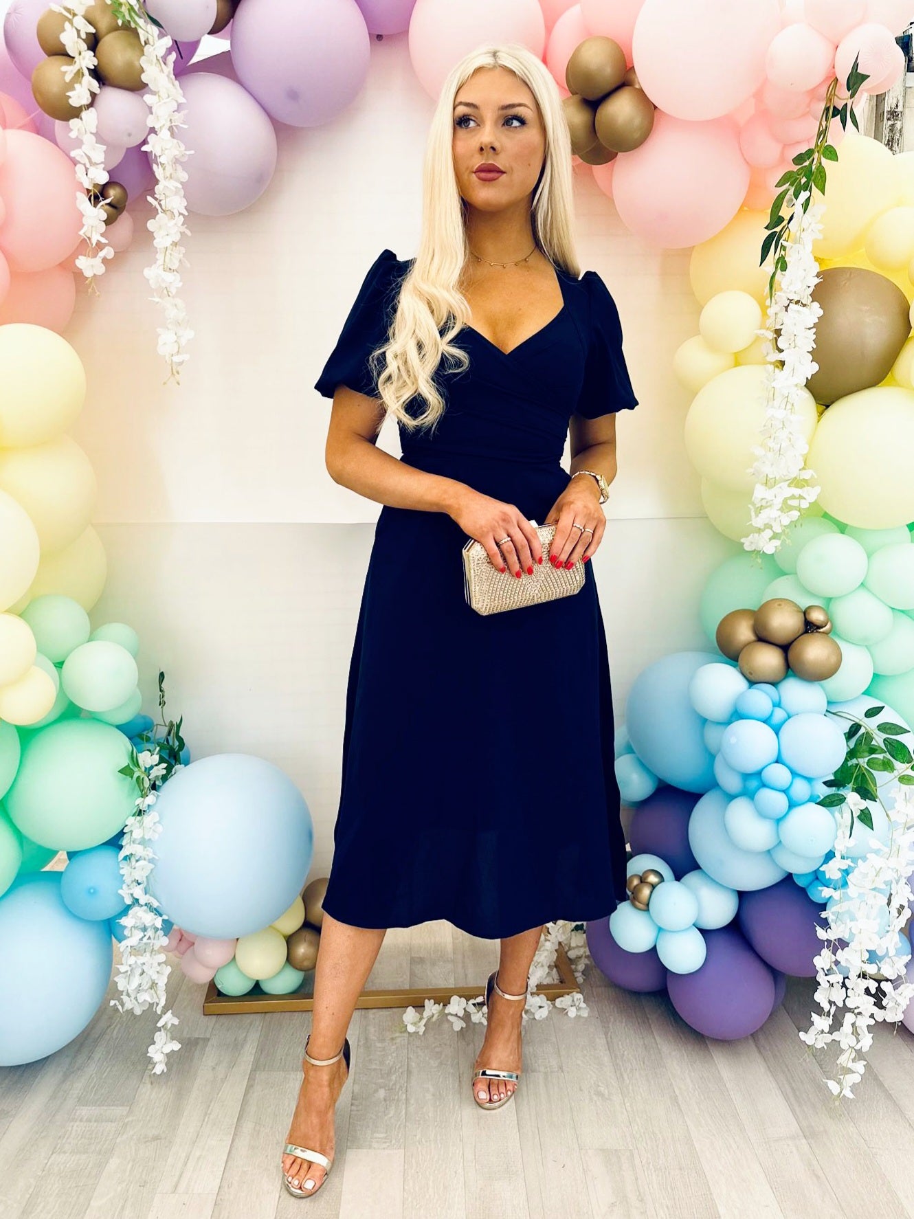 Tamsin Midi Dress Navy