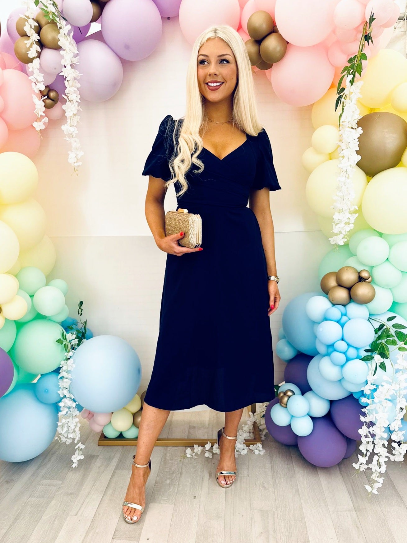 Tamsin Midi Dress Navy