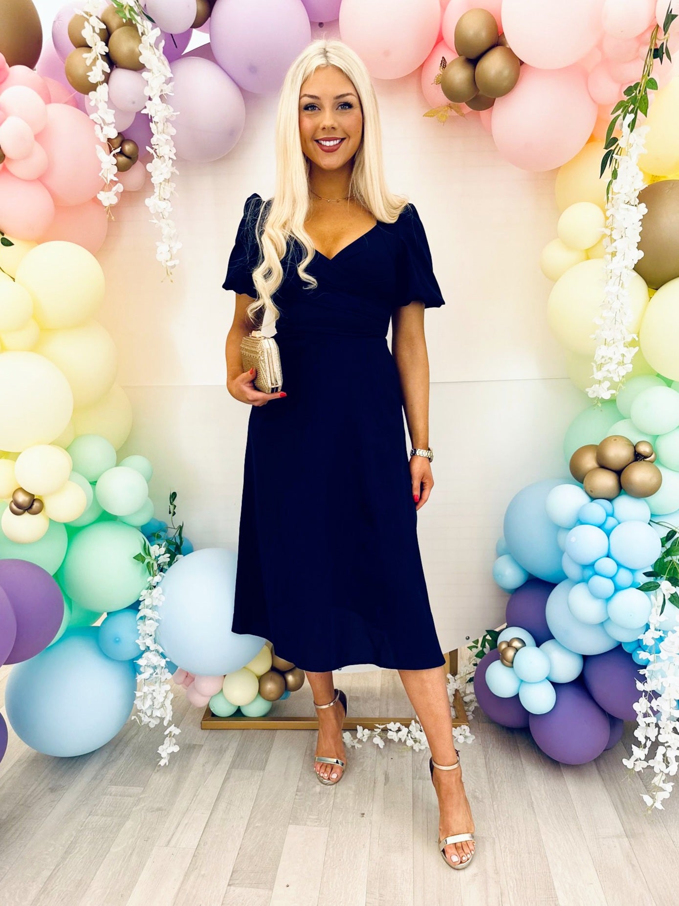 Tamsin Midi Dress Navy