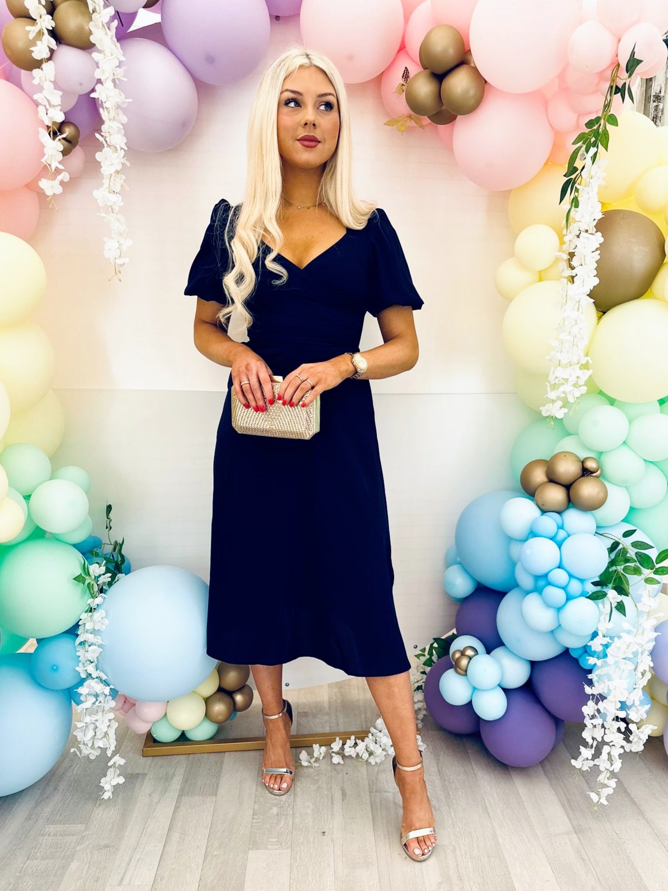 Tamsin Midi Dress Navy