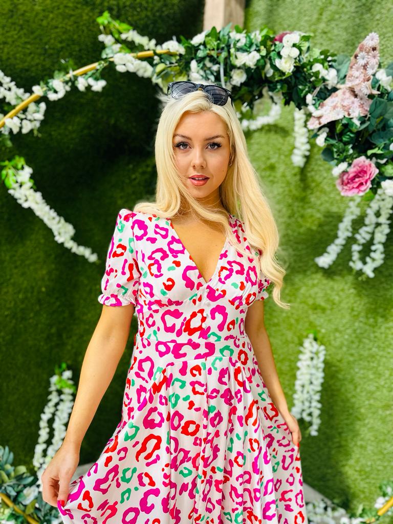 Jill Midi Dress White