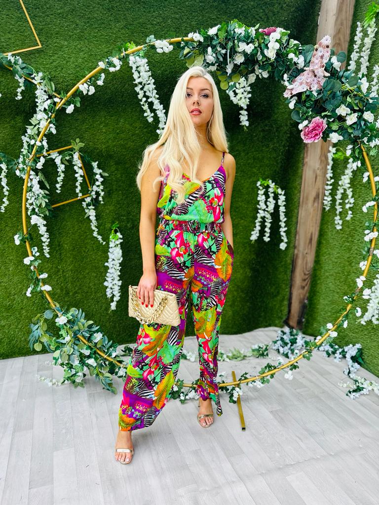 Selena Jumpsuit Tropical