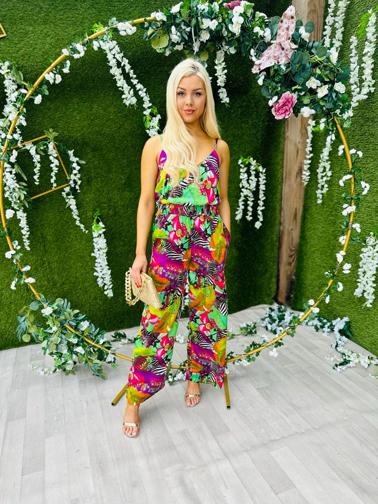 Selena Jumpsuit Tropical