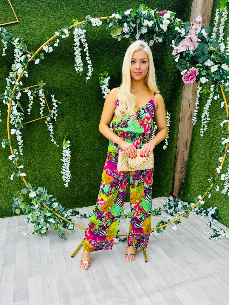 Selena Jumpsuit Tropical