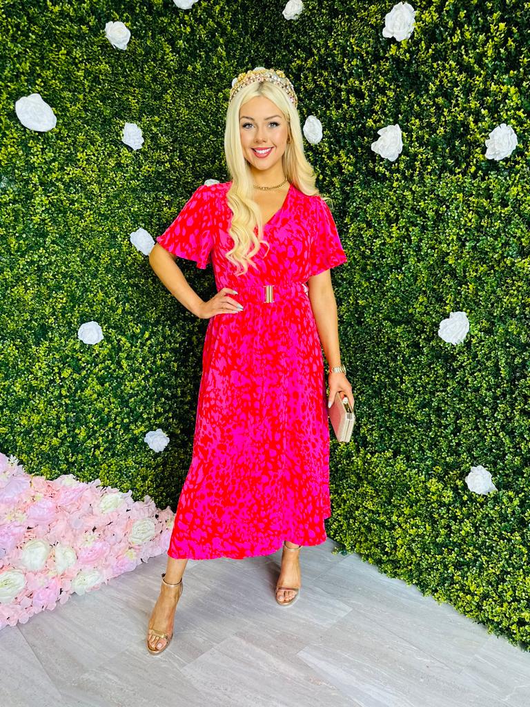 Phenix Maxi Dress Red/Pink