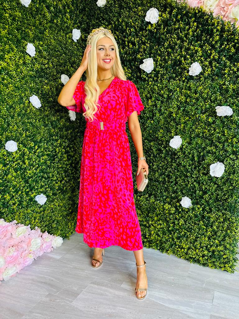 Phenix Maxi Dress Red/Pink