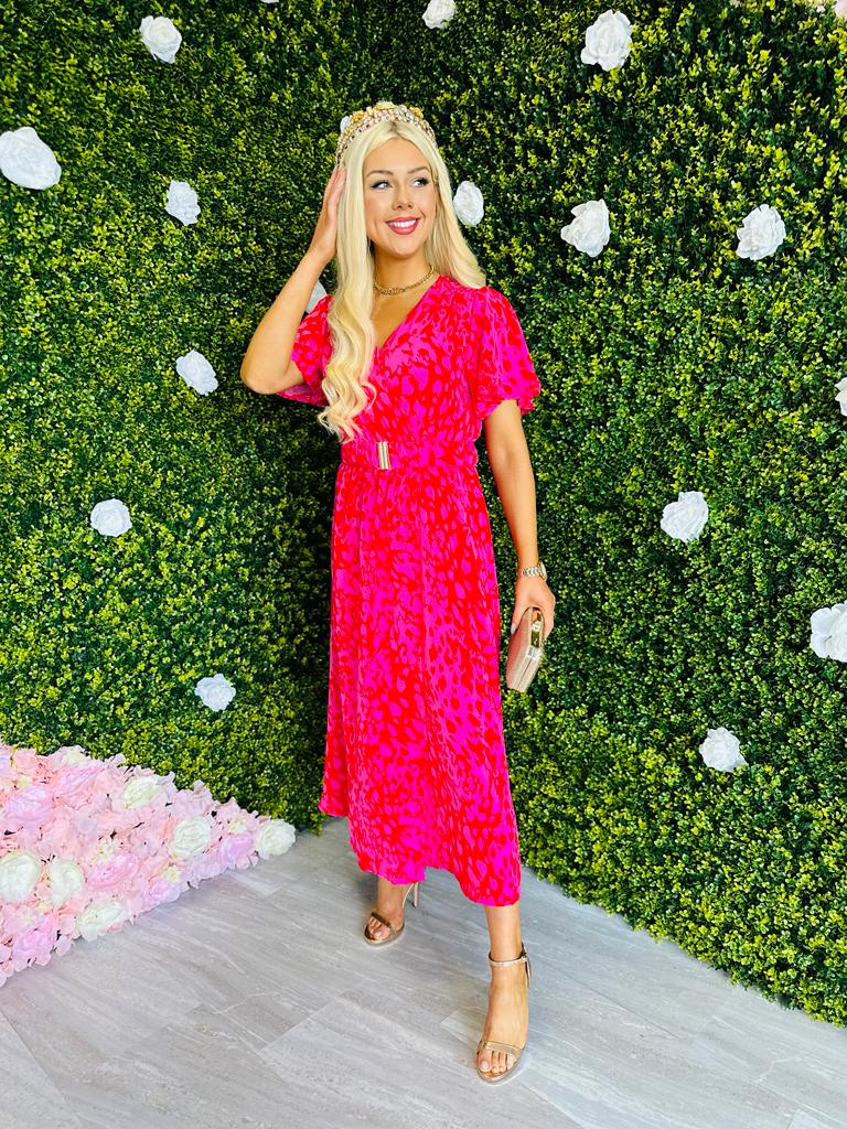 Phenix Maxi Dress Red/Pink