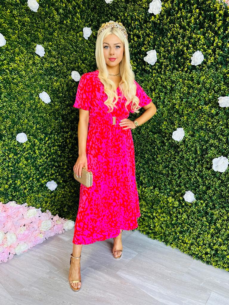 Phenix Maxi Dress Red/Pink
