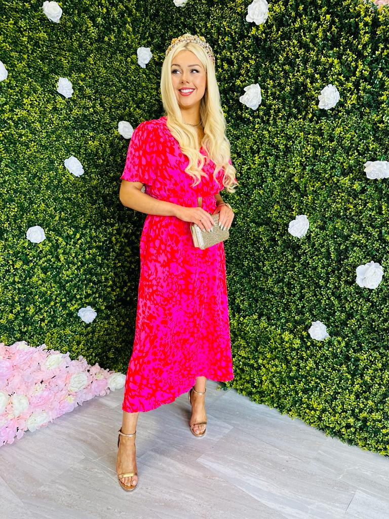 Phenix Maxi Dress Red/Pink