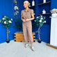 Marissa Short Sleeve Denim Jumpsuit Mocha PRE ORDER Arriving 15 August