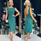 Hilda Scoup Back Midi Dress Green