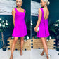 Colleen Peal & Bow Detail Mini Dress Orchid