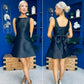 Feyre Bow Detail Sleeves Mini Dress Black
